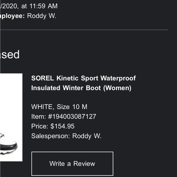 Sorel, white and black lace up waterproof boots - Picture 10 of 11